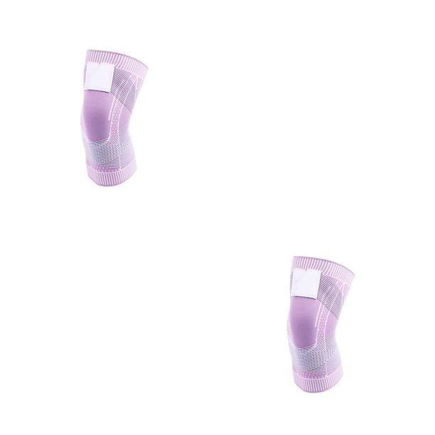 Seitruly Rodillera de repuesto Flexible portátil, lavable, transpirable, antideslizante, de punto, para correr, escalada, soporte para Violeta 2XL 2piezas