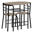 thumbnail image 3 of Monarch Specialties Dining Table Set, 3pcs Set, Small, 32" L, Kitchen, Metal, Laminate, Brown, Black, Contemporary, Modern, 3 of 6