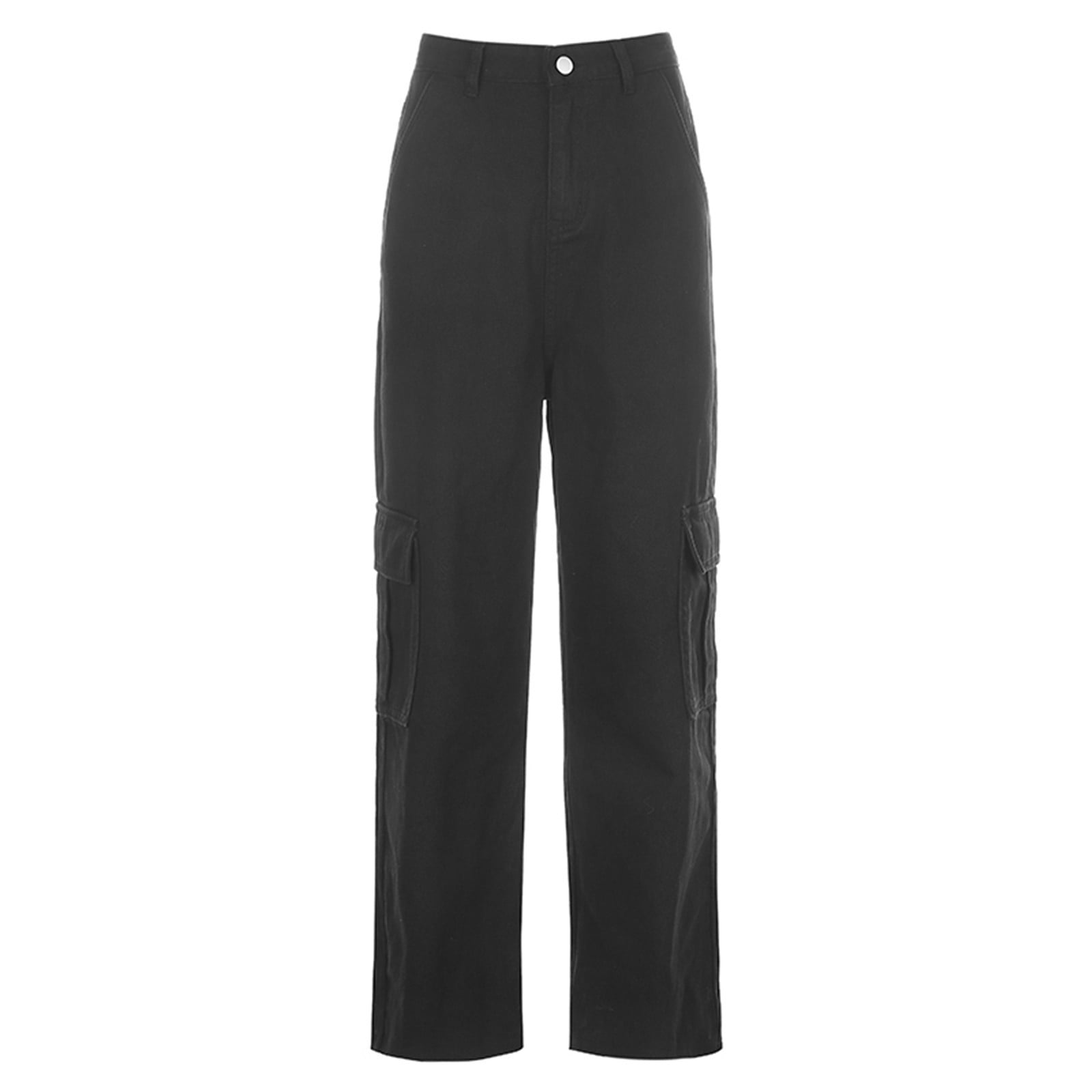 Vedolay Womens Painters Pants Jeans Solid Color Waist Denim Print High