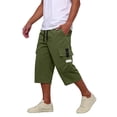 thumbnail image 3 of IAJDKMEK Men's Cargo Shorts with Pockets - Modern Hiking Shorts, Lightweight Running Shorts, and Stylish Casual Shorts for Summer Outings,Army Green L, 3 of 3