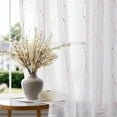 thumbnail image 2 of ZOPZO Sheer Curtains - Voile Curtains Rod Pocket, Rose Gold, 52W x 96L Inch, Voile Sheer Drapes, 2 Panels for Living Room, 2 of 9