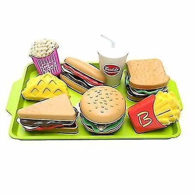 Set de juguetes para gatos, desmontable, con simulación de hamburguesas fritas