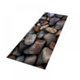 thumbnail image 2 of Cobblestone Bath Mat, Rustic Natural Rubble Stone Wall Design, Non-slip Floor Mat Kitchen Bedroom Entrance Mat Flannel Living Room Carpet (15.75"*47.24"), 2 of 3