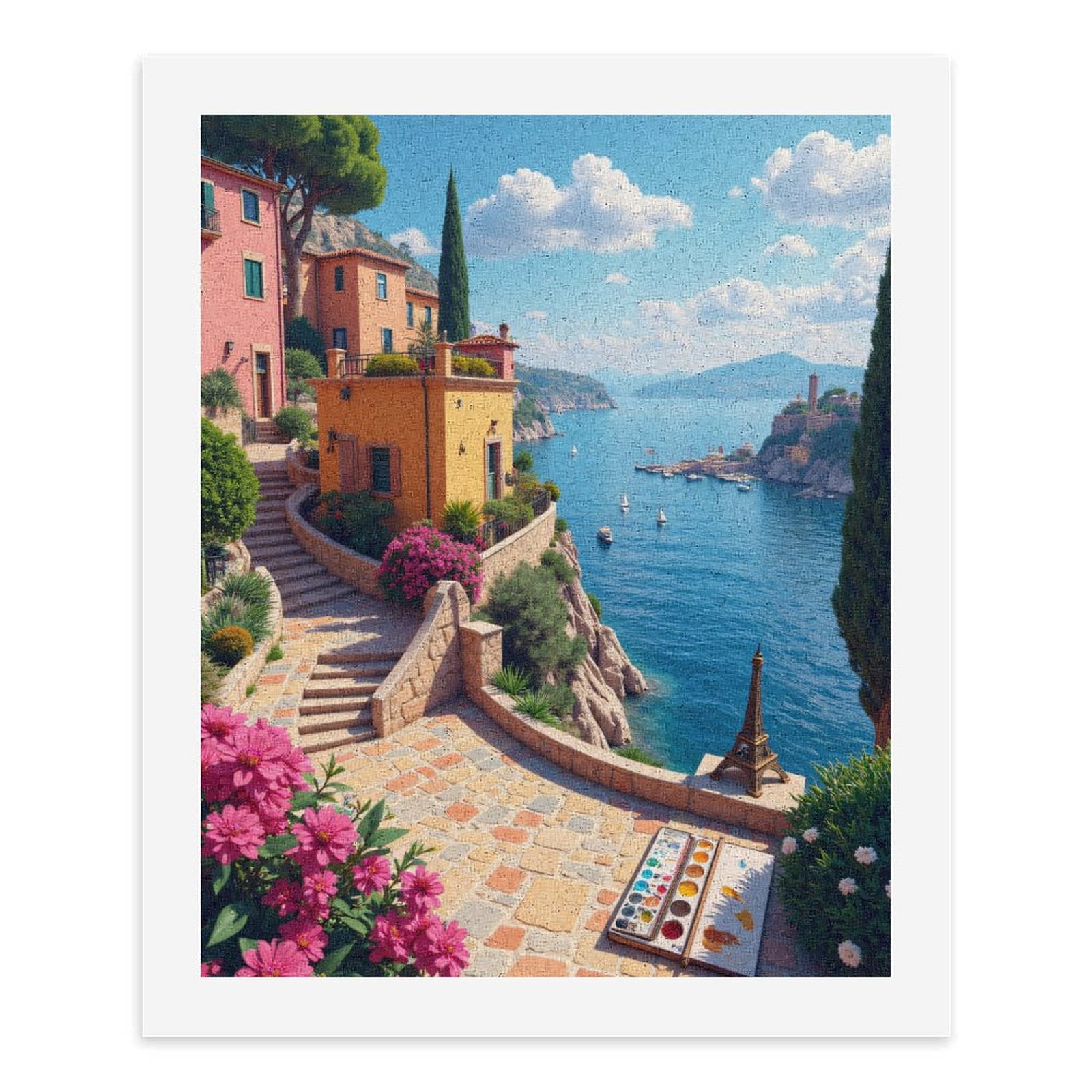 Paint by Numbers Kit for Adults, Majestic Coastal Landscape Painting Paint by Numbers, Easy Paint by Numbers Kit for Adults Beginner, DIY Adult Paint by Number Kits on Canvas, Home Decor