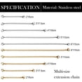 thumbnail image 2 of 10pcsJewelry Extenders for Necklaces, Stainless Steel Bracelet Necklace Extender Chain, 2 of 4
