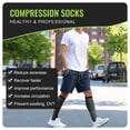 thumbnail image 7 of 6 Pairs Copper Compression Socks for Women & Men Circulation 15-20 mmhg - Better Blood Flow, Swelling, Best Support for Medical, Running, Nursing, 7 of 7