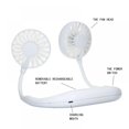 thumbnail image 2 of Portable Rechargeable USB Dual Cooling Small Fan Lazy Neck Hanging Pop-Style Blue, 2 of 9