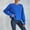 Blue, variant on Pullover Women's Winter Sweater Casual Solid Pink Sweater Baggy Pullover Knit Shirt Women's Plus Size Sweaters S