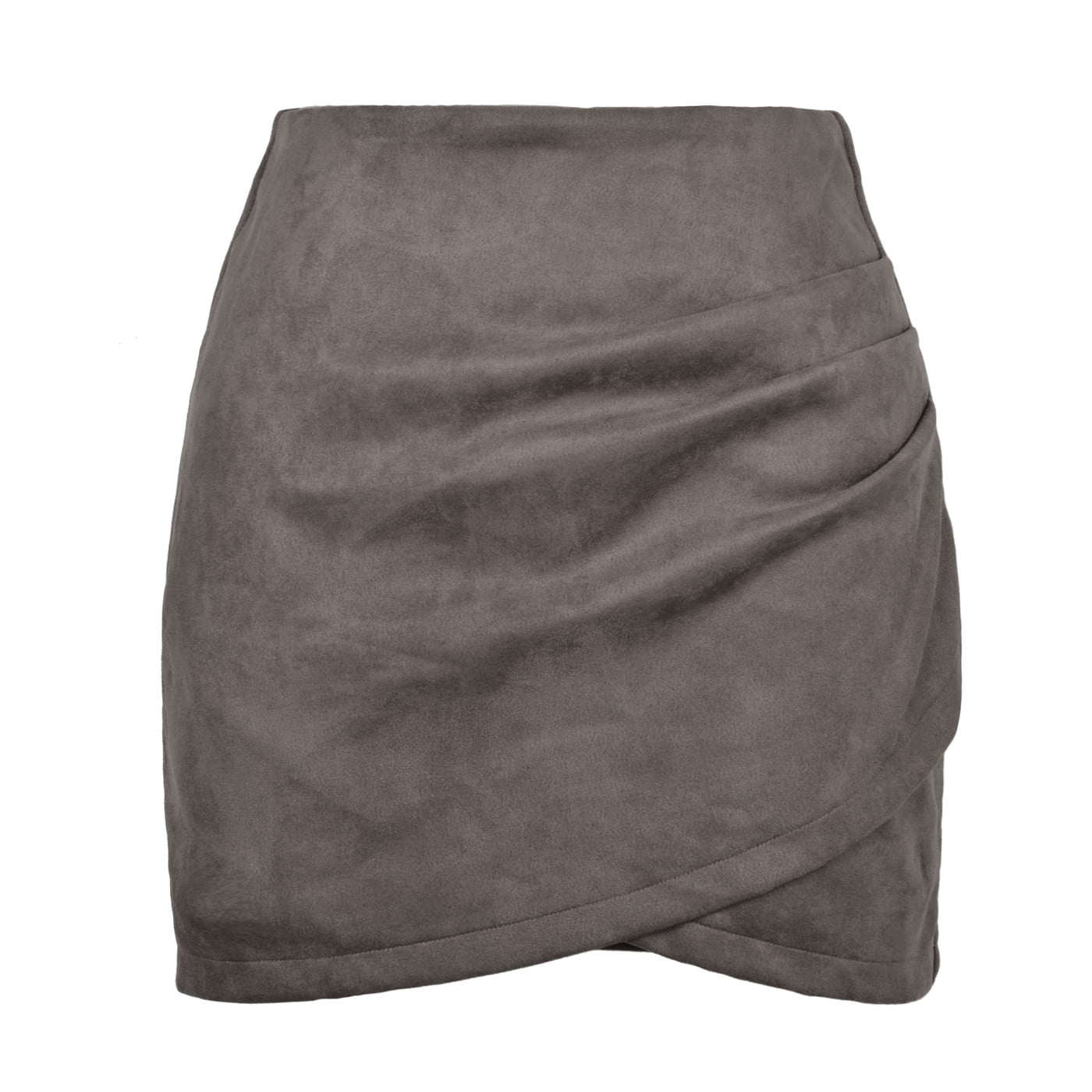 Wenseny Womens Stylish Suede Tulip Skirt Asymmetric Wrap Wenseny Womens Stylish Suede Tulip Skirt Asymmetric Wrap