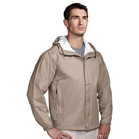 Tri-Mountain Men's Waterproof Hooded Shell Jacket