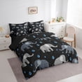 thumbnail image 3 of Castle Fairy Cartoon Elephants Bedding Comforter Set,Kawaii Animal King Bedding Sets, 3 of 8