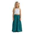 thumbnail image 3 of Girls Wide Leg Cotton Pants Kids Paperbag High Elastic Waist Palazzo Trousers Boho Summer Baggy Loose Plain Casual Beachwear, 3 of 7