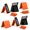 orange color, variant on GJX Portable Foldable Silicone Aluminum Phone Holder-Orange (Black)