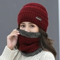 thumbnail image 3 of SPRING PARK 1 Set Knitted Hat Womens Beanie Knit Thickening Hat and Winter Scarf ,Girls Warm Hat Earmuffs Cap, 3 of 4