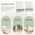 thumbnail image 5 of Harper & Bright Designs Large Hall Tree with 4 Hidden Hanging Hooks, White Wood Grain Bench with Multiple Storage Space, Entryway Cabinet with Open Compartments for Living Room Hallway, 5 of 13