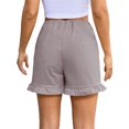 thumbnail image 3 of High Waist Women Straight Leg Ruffle Shorts Dressy Bottom, 3 of 6
