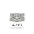 thumbnail image 5 of 2.75ct Princess Cut Bridal Wedding Engagement Ring Diamond Simulated 925 Sterling Silver Anniversary Ring SKU:00138, 5 of 9