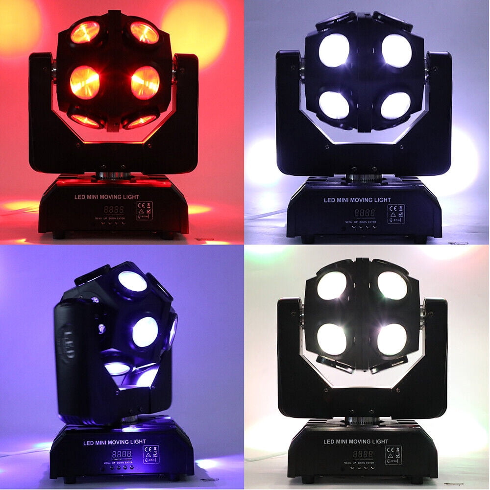 Miumaeov 12x12W RGBW 4IN1 DMX LED Beam Moving Head Lighting Lamp DJ Stage Effect Light for KTV Disco Party Wedding