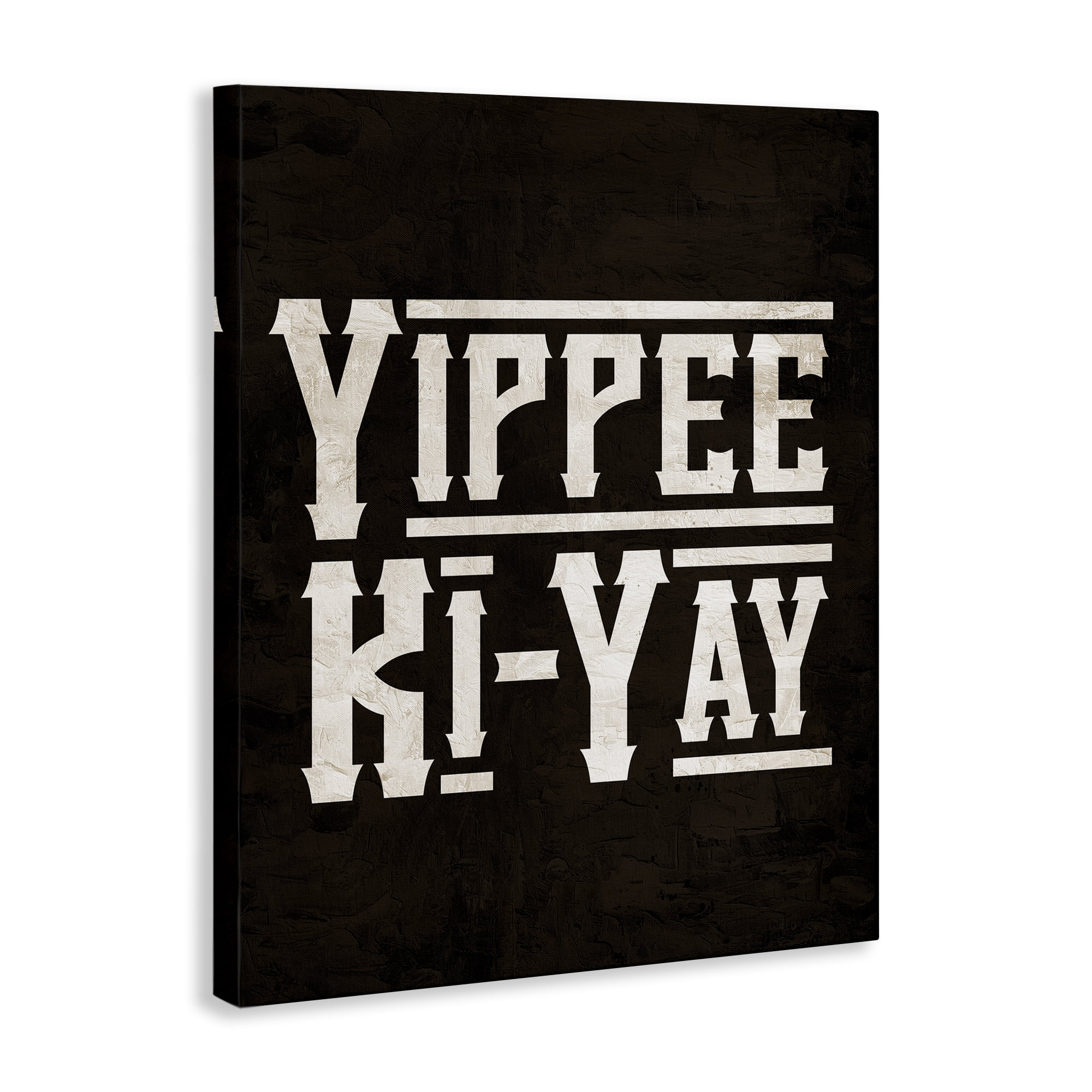 Stupell Industries Yippie Ki-Yay Saying Text & Numbers Painting Wrapped Canvas Art Print Wall Art, 30 x 40
