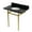 Black Granite / Brushed Brass, variant on Kingston Brass KVPK36KB8 Templeton 36" Black Granite Console Sink with Brass Legs (8-Inch, 3-Hole), Black Granite/Brushed Nickel
