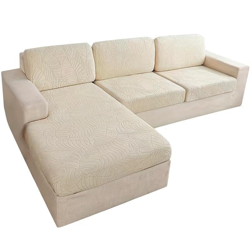 Sofa Cushion Covers High-Elasticity Waterproof Jacquard Sofa Slipcovers Pet-Friendly Furniture Protectors for L-Shaped Sectional Sofa Easy Care