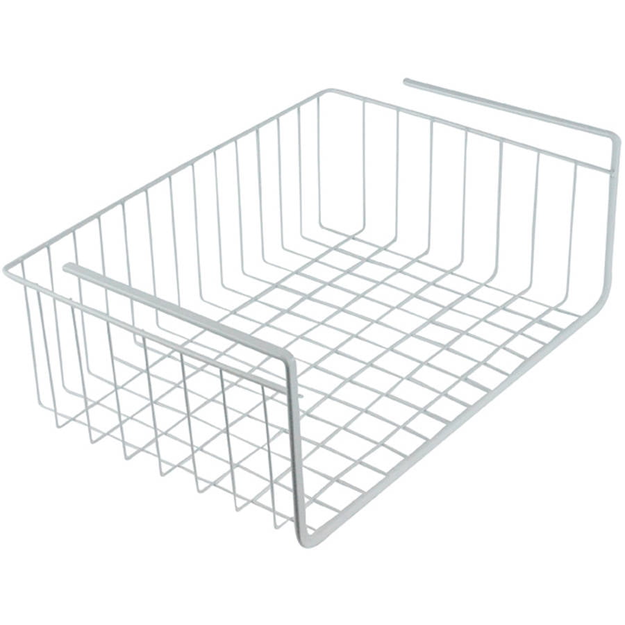 Southern Homewares White Wire Under Shelf Storage Organization Basket
