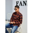 thumbnail image 4 of Alex Vando Mens Button Down Shirts Regular Fit Long Sleeve Casual Plaid Flannel Shirt, 4 of 5