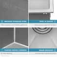 thumbnail image 6 of Ruvati RVH8006 18 x 20 Inch Drop-in Stainless Steel Kitchen Sink Single Bowl, 6 of 7