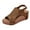 Brown, variant on Women's Platform Wedge Dress Sandals with Adjustable Back Strap 2025 Fashion Chunky Slingback Summer Shoes