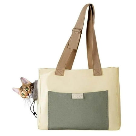 Dog Bag Carrier Tote Pet Canvas Shoulder Bag for Outdoor Adventures and Travel - Ideal for Small Dogs Cats Kitten Puppies
