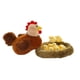thumbnail image 3 of Escultura de gallina pollito grande, nido de peluche, figuras de animales de granja, juguete de pollito adorable estilo A, 3 of 9