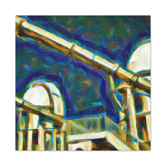Stargazing Through Telescopes - Canvas