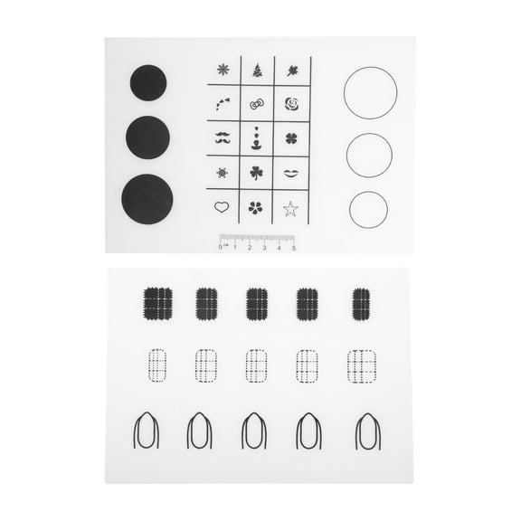 Unique Bargains 2 Pcs Rectangular Durable Nail Art Stamping Mat White