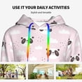 thumbnail image 4 of Kdxio Cute Panda Print Womens Oversized Hoodies Sweatshirts Hooded Pullover Tops Sweaters Casual-Medium, 4 of 7