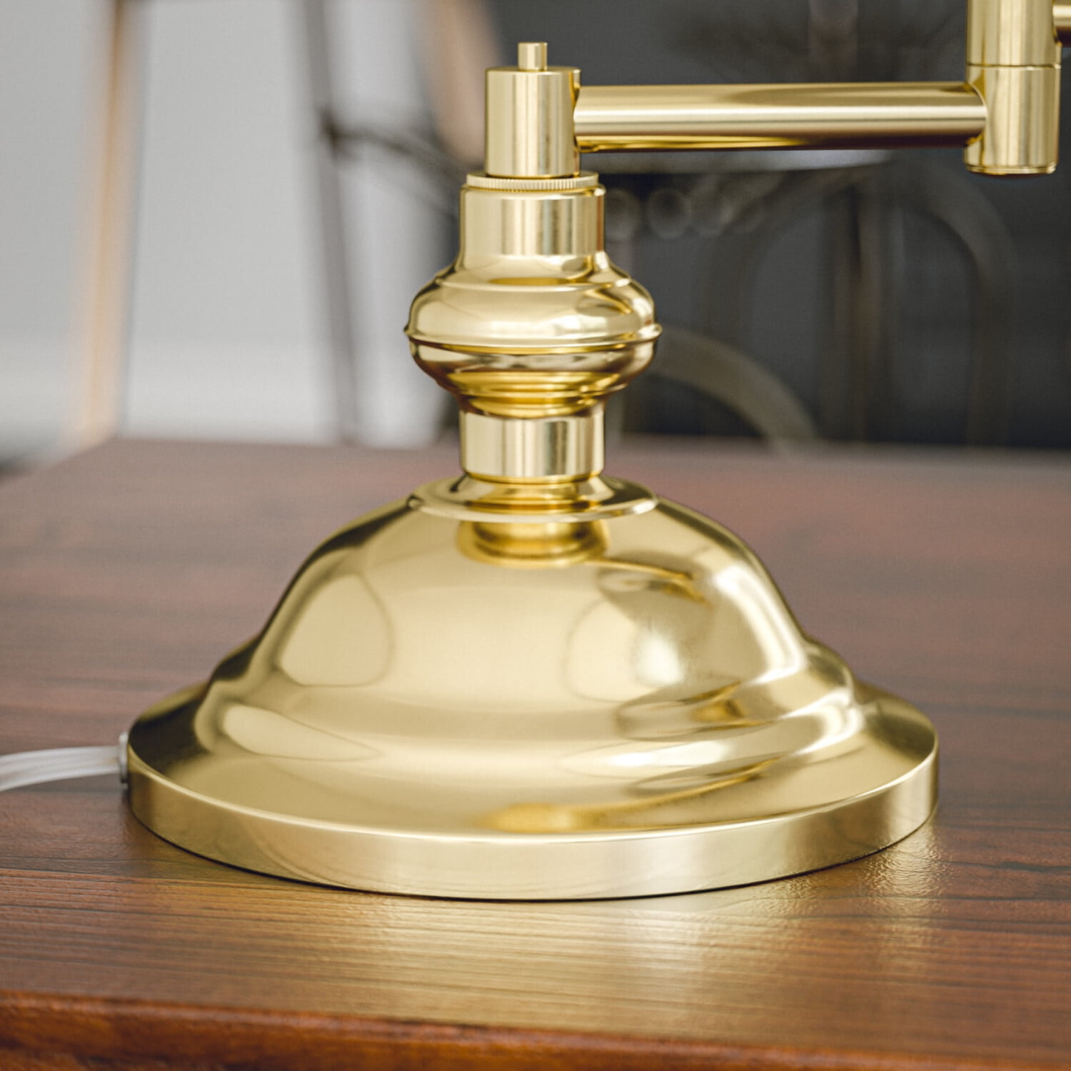 Classic Swing Arm Desk Lamp - Polished Brass