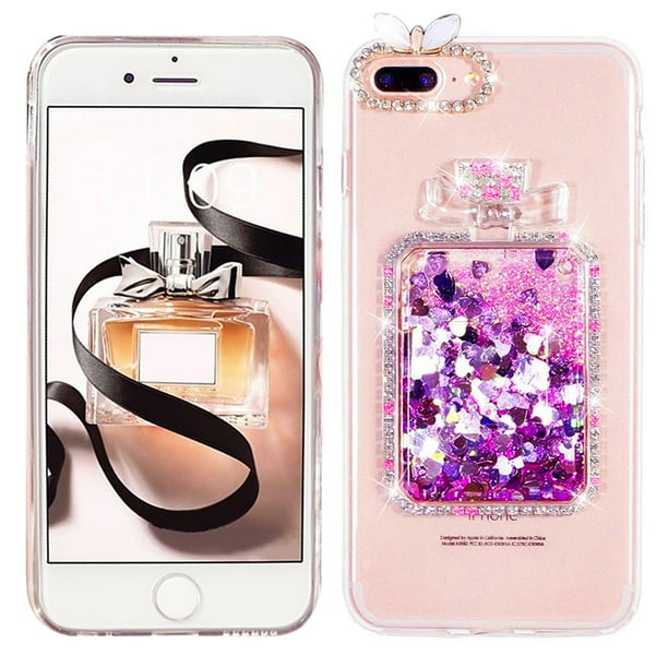 Apple IPhone 7 Plus Bling HYBRID Glitter Liquid Diamond Perfume Case