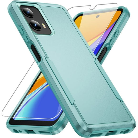 REQO for Moto G 5G 2024 Case,Moto G Play 5G 2024 Case with Screen Protector[Military Grade Drop Tested] Heavy-Duty Tough Rugged Shockproof Protective Case for Motorola G 5G 2024, Green