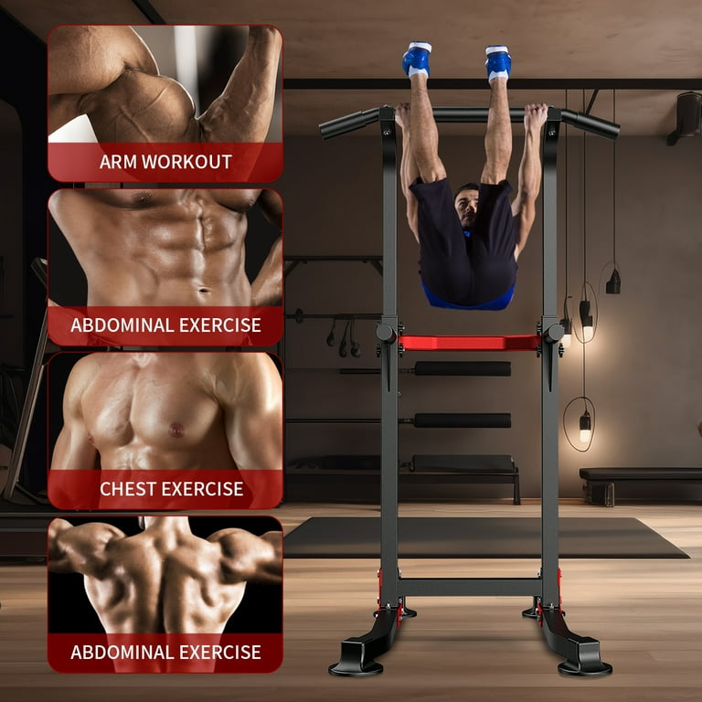 Ainfox adjustable power tower pull up bar strength fitness hotsell