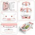 thumbnail image 4 of Babyomi Baby Bathtub Portable Baby Tub with Cute Bear Thermometer and Showerhead Holder, Bath Tub Thermostatic Drain Plug and No-Slip Feet Design to Newborn, Pink, 4 of 6