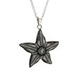 thumbnail image 2 of Juego de Aretes y Cadena con Dije Estrella de Mar ZVEZDA Plata Mexicana Ley .925 Gris, 2 of 5