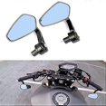 thumbnail image 3 of Motorcycle Handlebar Rear View Mirror Pentagon shape End Adjustable Rotatable Stylish Handle bar end Side Mirror Set of 2, 3 of 4