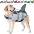 thumbnail image 1 of Dog Life Vests, Dog Life Preserver For Swimming, Boat, Pool, Ripstop Dog Life Jacket With High Buoyancy And Lift Handle For Small And Medium Breedsxl, 1 of 4