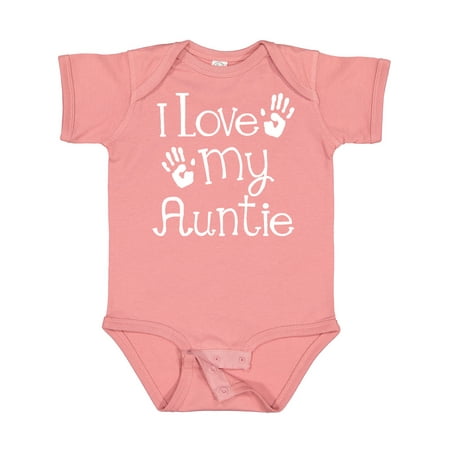 

Inktastic My Auntie Loves Me Childs Gift Baby Boy or Baby Girl Bodysuit