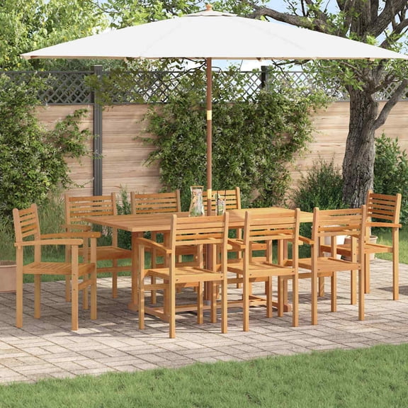 vidaXL Chair 8 pcs Brown 56 x 55 x 90.5 cm Solid Teak Wood