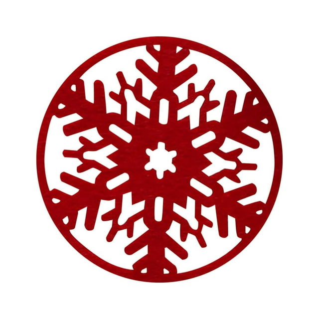 Christmas Snowflake Snowflake Design Cup Mats Tea Coffee Mats Decoration For Christmas Party Winter Holiday Wedding Dinner Rose Table Mats Small Dining Table Set for 2-4 Dinner Table Mats round Table