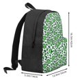 thumbnail image 3 of Zufioo Leopard print St. Patrick's Day Pattern Adult Backpack,Wear-resistant and Breathable Multi-pocket Backpack, Suitable for Travel, Business and Outdoor Activities, 3 of 9