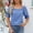 Blue, variant on ALLLIST Spring Tops for Women 2024 Black Solid Short Sleeve Scoop Neck T-Shirts Blouses for Women