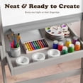 thumbnail image 4 of LINLUX 3 in 1 Kids Art Easel, Foldable Standing Easel with Double Sided Drawing Board and Height Adjustable, Gray, 4 of 8