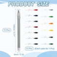 thumbnail image 2 of 12Packs Infinite Inkless Pencils with Erasers & 13 Colored Replaceable Nibs, Reusable Magic Metal Eternal Pencils for Writing, Drawing, Home & Office Use (Gray), 2 of 7