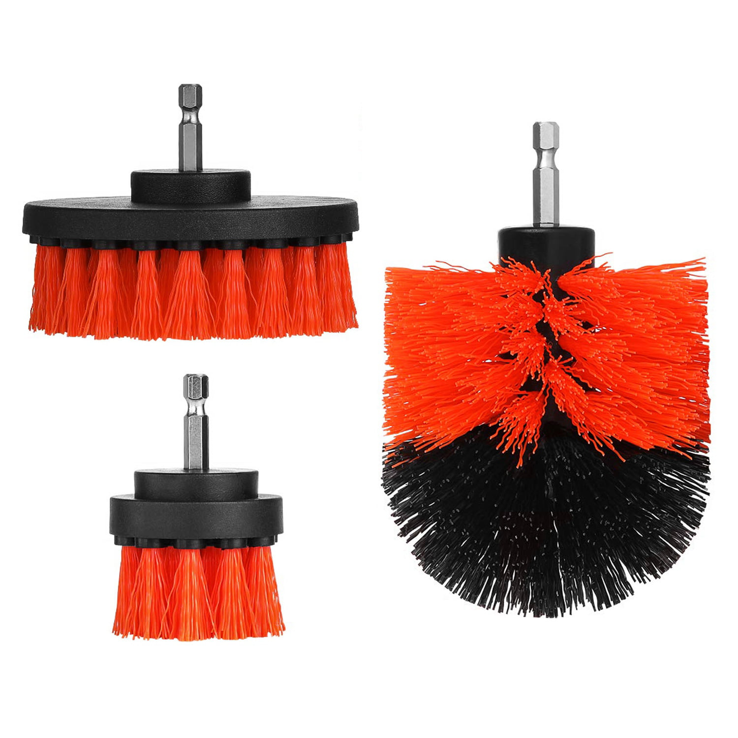 Super Practical 3Pcs Electric Drill Brush Power Scrub Cleaning Combo Kit For Car 